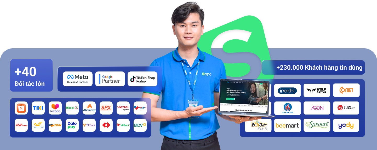 Sapo vinh hạnh đồng hành cùng Nhà bán hàng và các đối tác