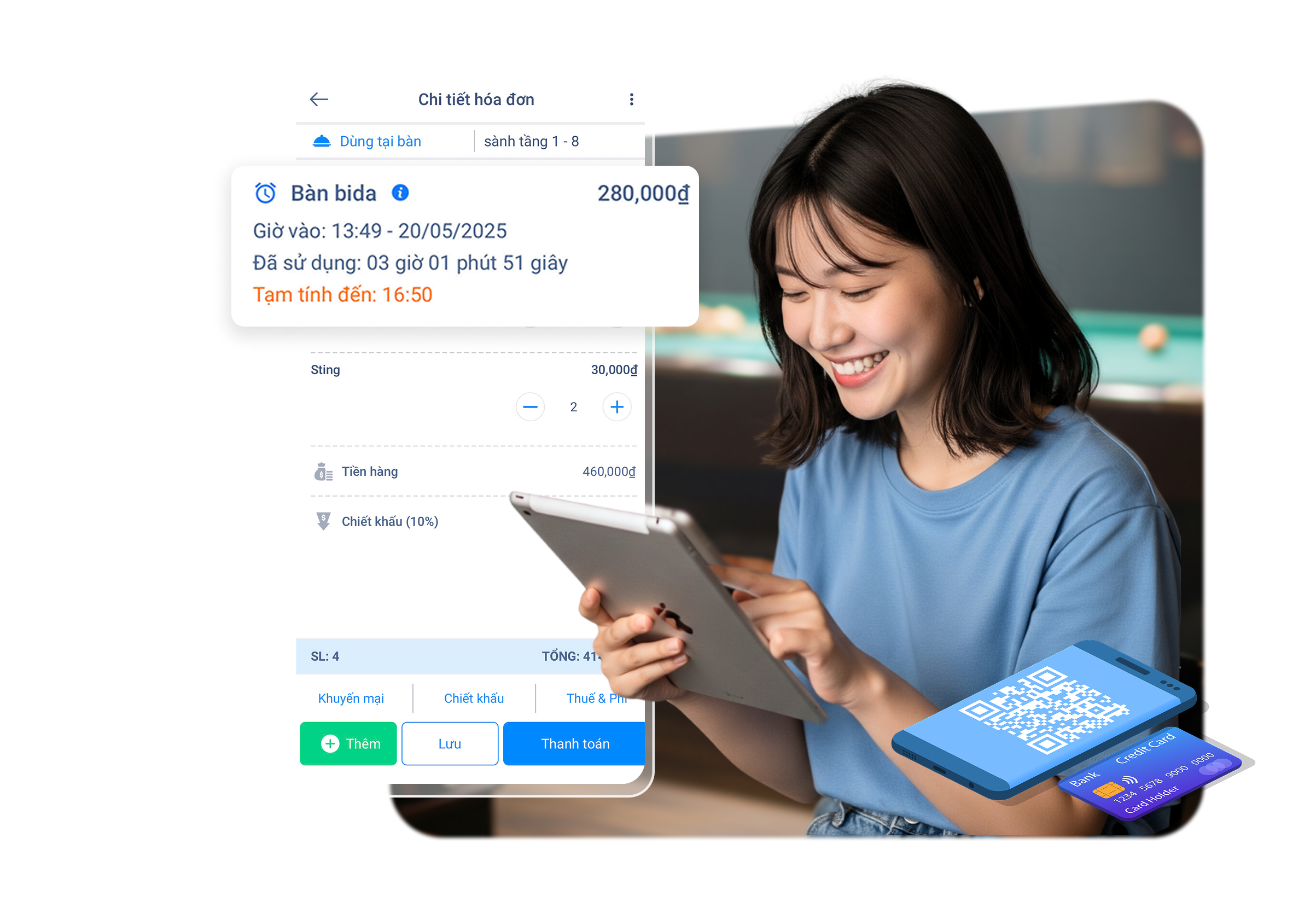 tính tiền chính xác