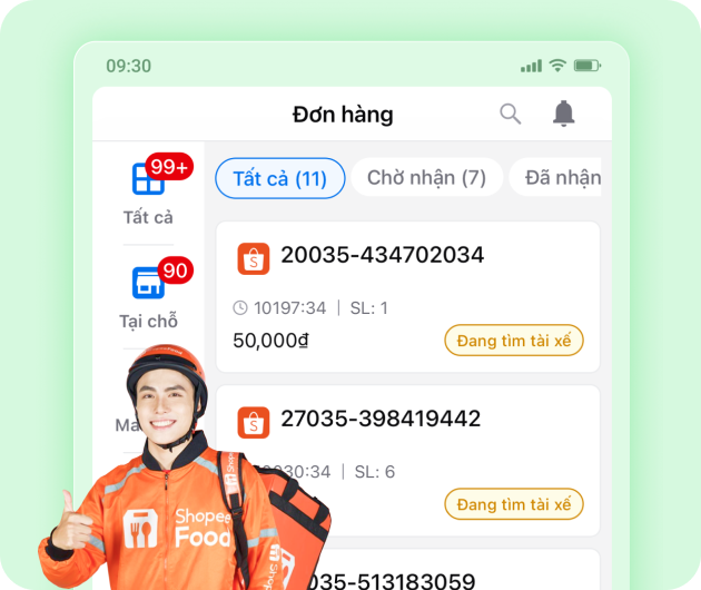 kết nối shopeefood