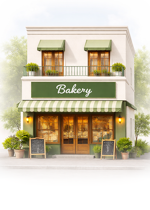 tiệm bánh bán lẻ