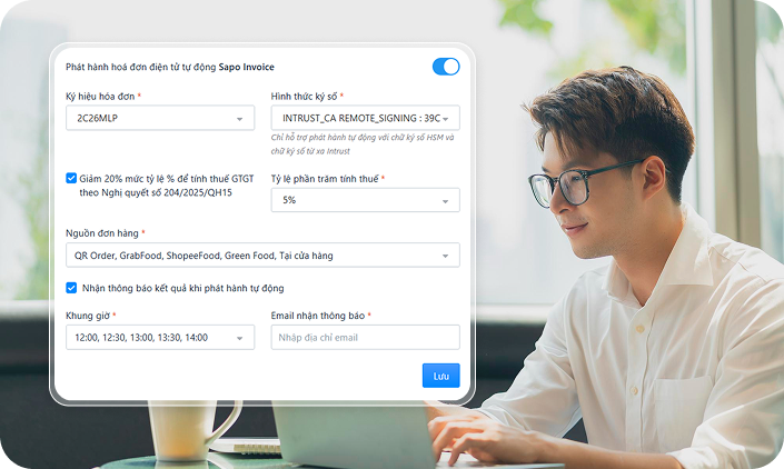 tính tiền, in hóa đơn tự động