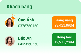 quản lý, tích điểm khách hàng