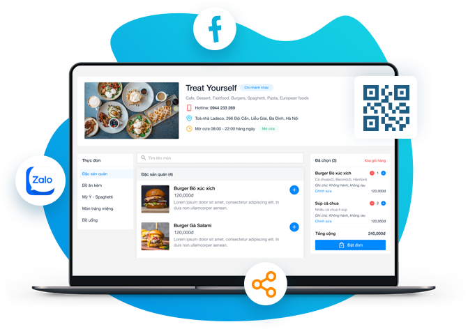 Tăng trưởng doanh thu nhà hàng với kênh bán hàng online Web Order