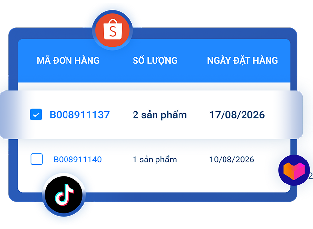 Tự động gom đơn từ nhiều sàn