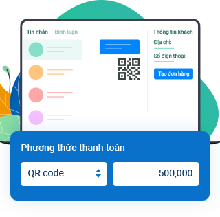 Lựa chọn hình thức thanh toán bằng QR code ngay trong khung chat