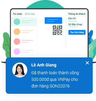 Thông báo khi thanh toán quét mã QR code thành công