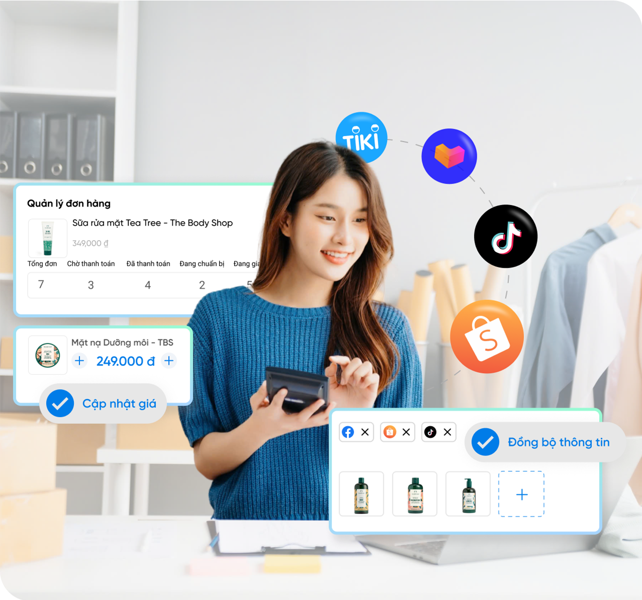 Sapo giúp bạn bán hàng trên sàn thương mại điện tử