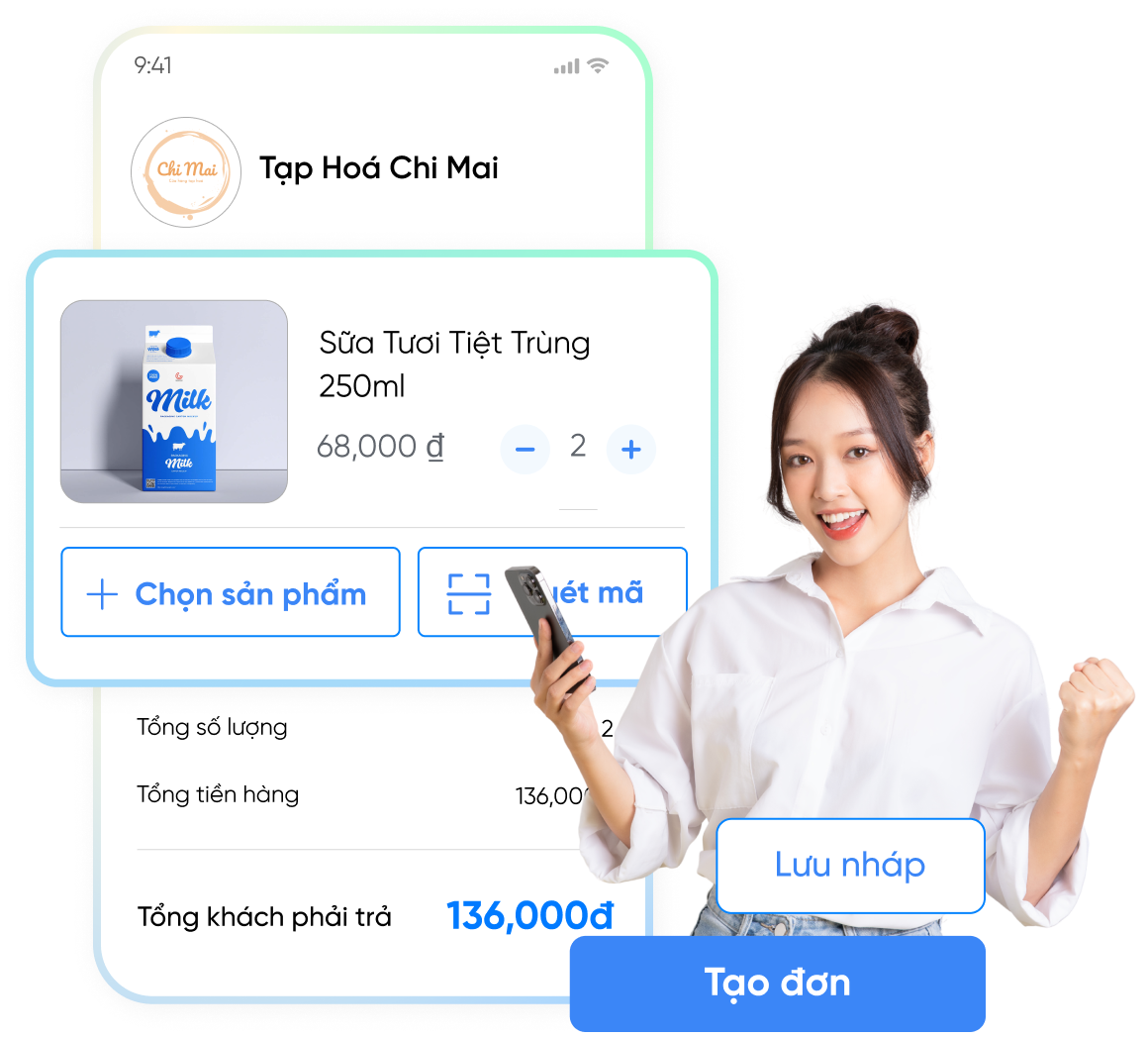 Xử lý đơn hàng ngay trên điện thoại với phần mềm quản lý bán trên thiết bị đi động