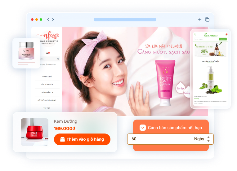 Thiết kế website mỹ phẩm chuyên nghiệp