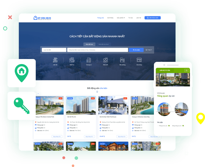 Thiết kế website bất động sản chuyên nghiệp