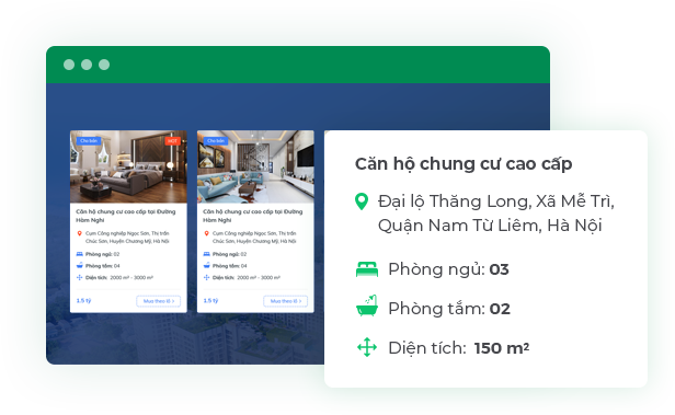 Website bất động sản giới thiệu dự án