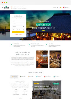 Kho giao diện thiết kế website khách sạn đa dạng của SapoWeb cung cấp