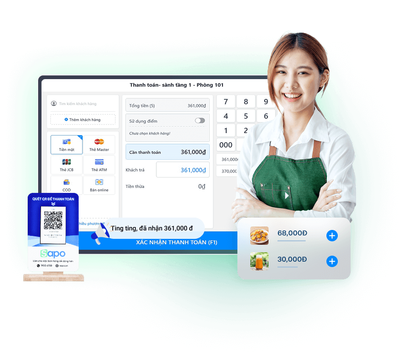 phần mềm sapo cho lĩnh vực nhà hàng