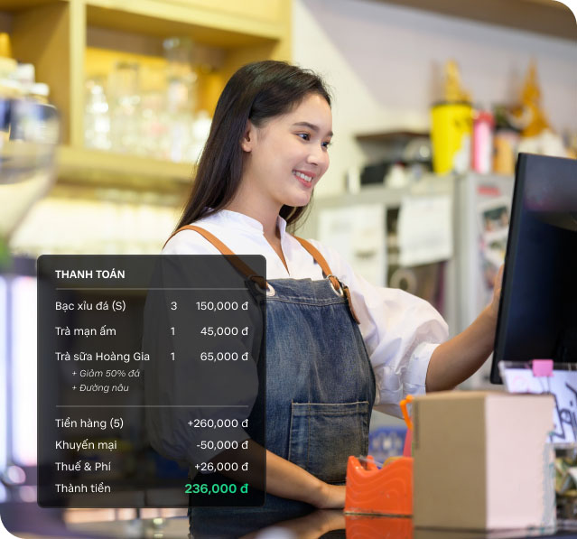 Phần mềm bán hàng Sapo thiết kế chuyên biệt cho ngành hàng  cà phê