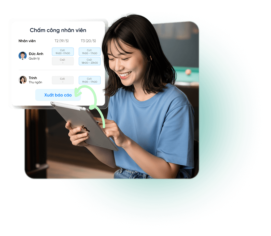 quản lý nhân viên chặt chẽ