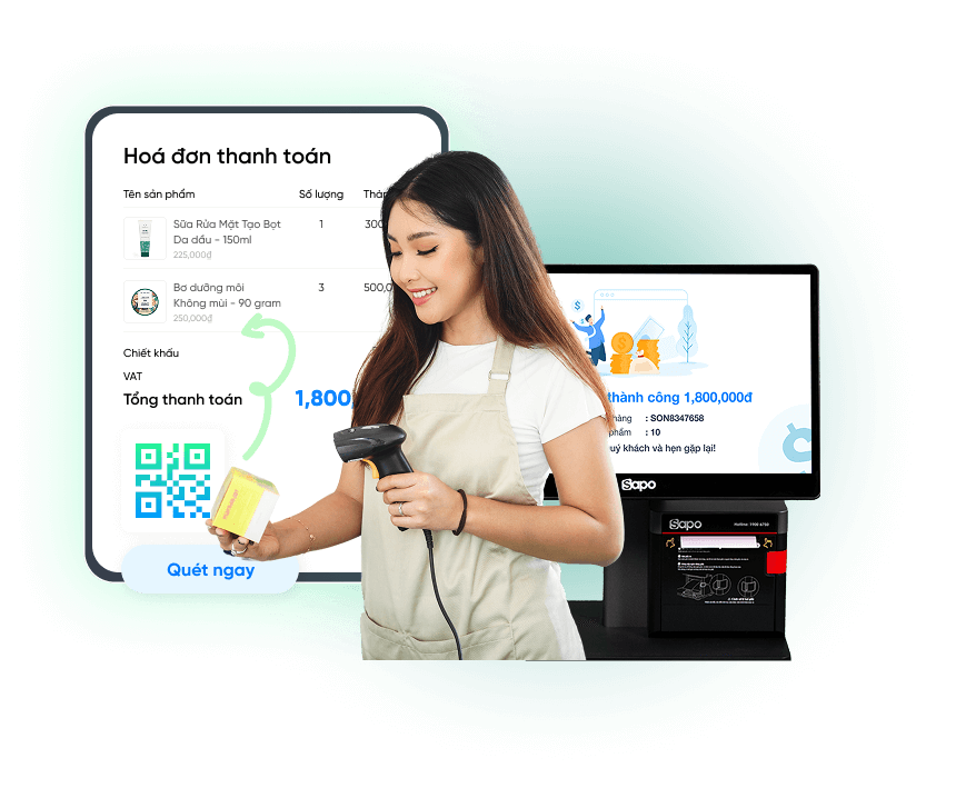 tính tiền và in hóa đơn nhanh chóng