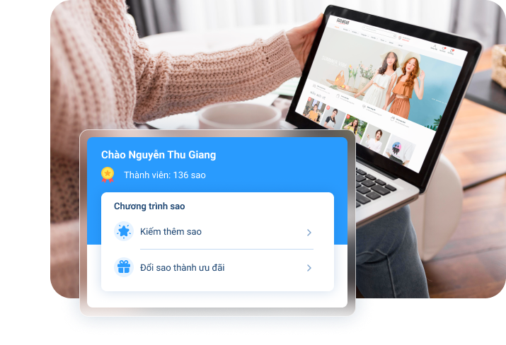 trang tài khoản khách hàng thân thiết