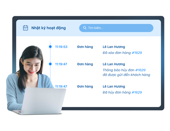 lịch sử thao tác của nhân viên