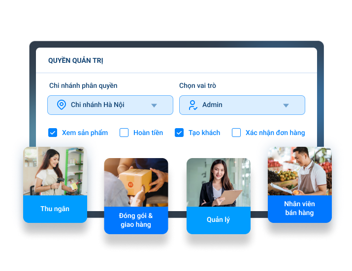 phân quyền tài khoản nhân viên