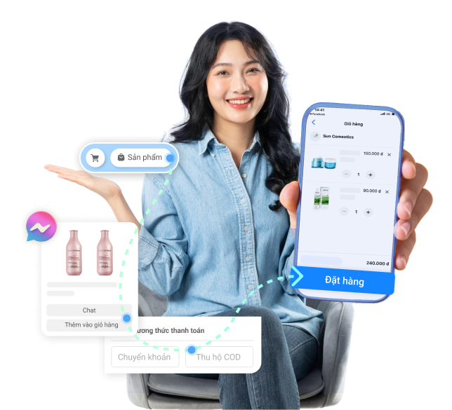 Tính năng Khám phá Sản phẩm trên Messenger tạo trải nghiệm mua sắm liền mạch.