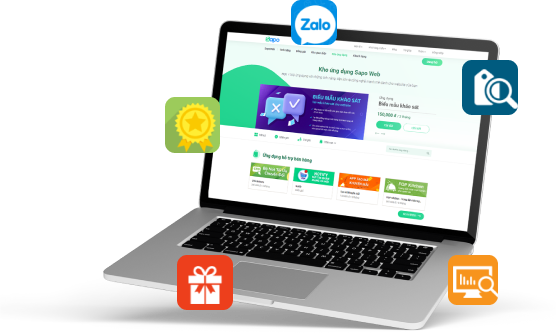 Kho ứng dụng thiết kế website Sapo