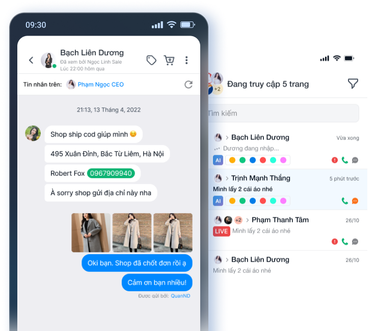 bán trên mạng xã hội bằng điện thoại