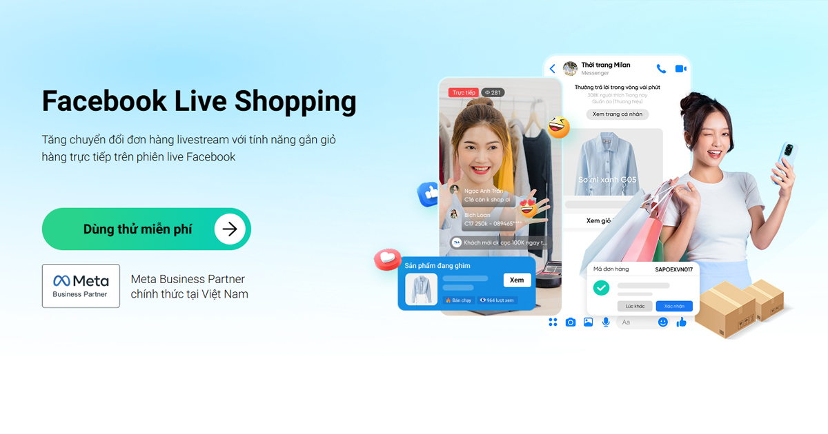 Facebook Live Shopping - X2 chuyển đổi đơn hàng livestream