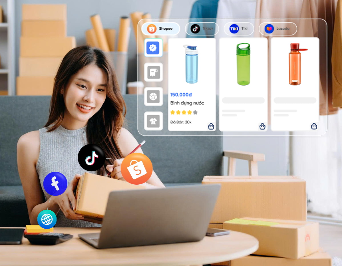 Giải pháp hợp kênh omnichannel cho nhà bán chính trên sàn TMĐT