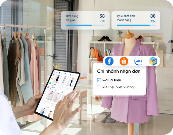 Phần mềm quản lý bán hàng hợp kênh omnichannel cho chuỗi online - cửa hàng