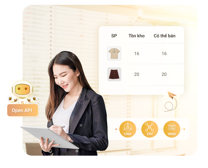 Giải pháp My Store của Sapo Enterprise có thể mở rộng kết nối linh hoạt với open API