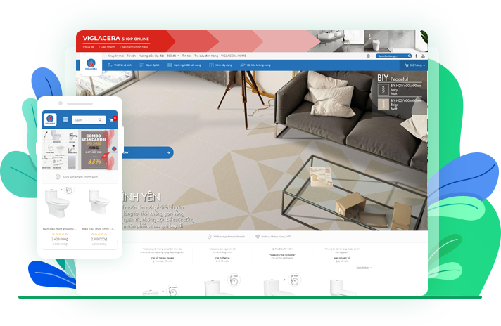 Sapo thiết kế web doanh nghiệp chuyên nghiệp cho Viglacera