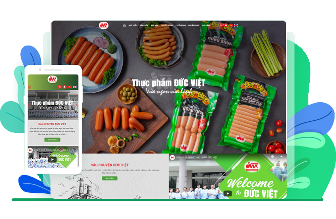 Công ty Đức Việt Foods thiết kế web doanh nghiệp tại Sapo