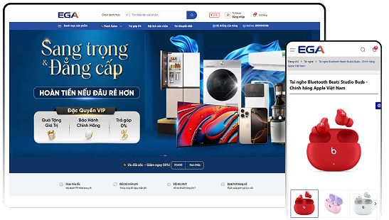 Thiết kế website thương mại điện tử giao diện responsive đẹo mắt
