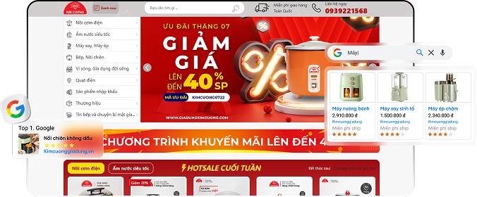 Thiết kế website thương mại điện tử tối ưu SEO