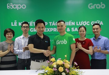 Sapo hợp tác với GrabExpress giao hàng trong 2h