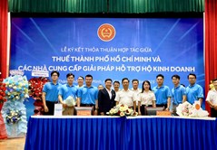 Thuế TP.HCM tiếp tục ký kết hợp tác với 7 nhà cung cấp giải pháp hỗ trợ hộ kinh doanh