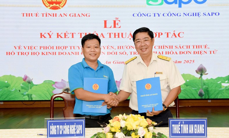 Sapo phối hợp cùng Thuế tỉnh An Giang hỗ trợ hộ kinh doanh chuyển đổi số, triển khai hóa đơn điện tử