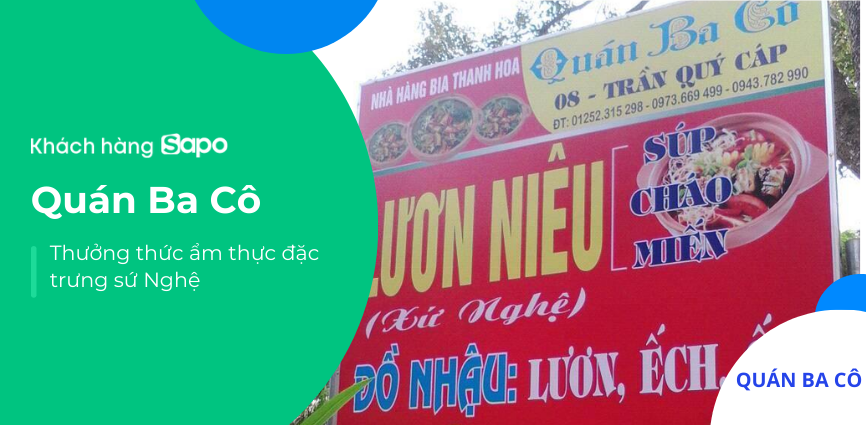 Quán Ba Cô - Nơi thưởng thức ẩm thực đặc trưng xứ Nghệ