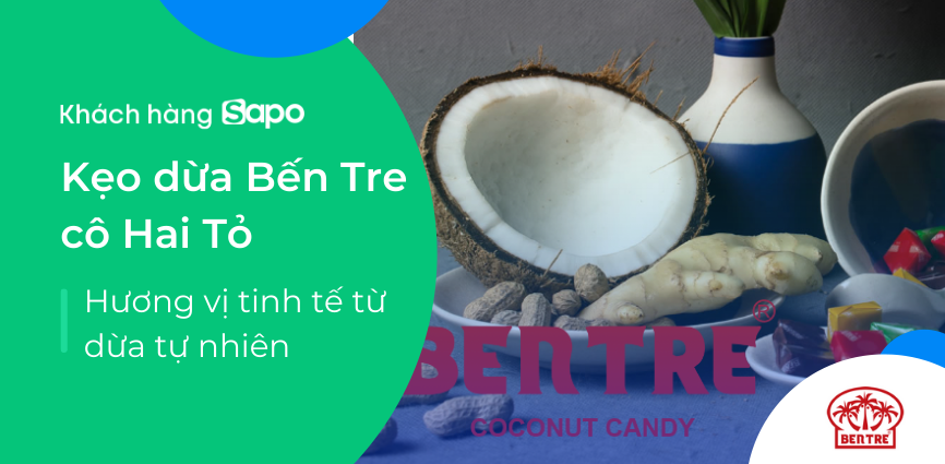 Kẹo dừa Bến Tre cô Hai Tỏ - Hương vị tinh tế từ dừa tự nhiên