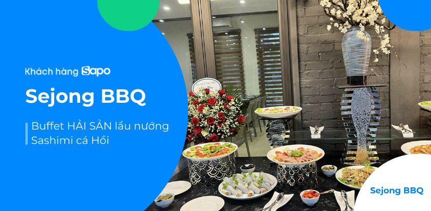 Sejong BBQ - Buffet HẢI SẢN lẩu nướng - Sashimi cá hồi 