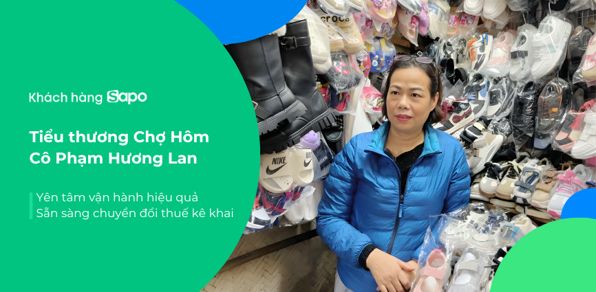 Tiểu thương chợ Hôm bớt lo khi chuyển sang thuế kê khai nhờ Sapo đồng hành