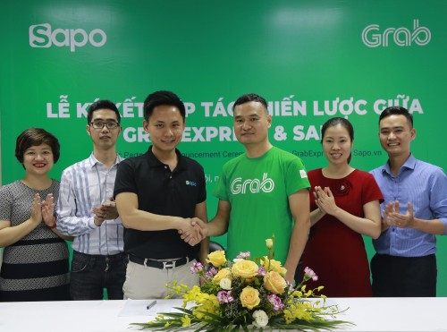 Sapo hợp tác với GrabExpress giao hàng trong 2h