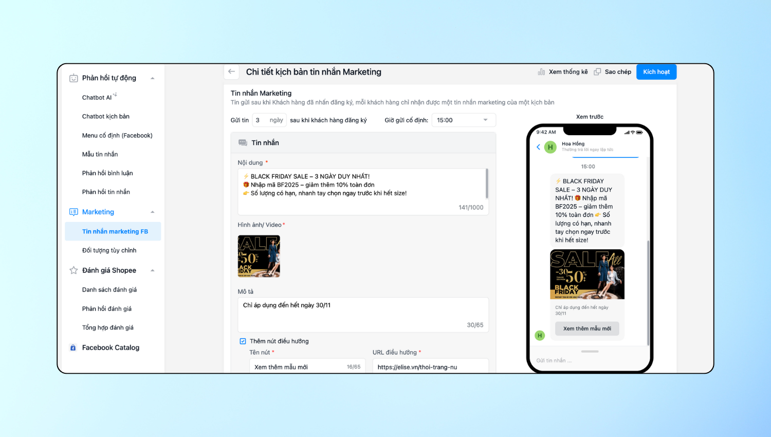 Nâng cao hiệu quả tiếp thị với các cập nhật mới trên Sapo Chat OmniAI