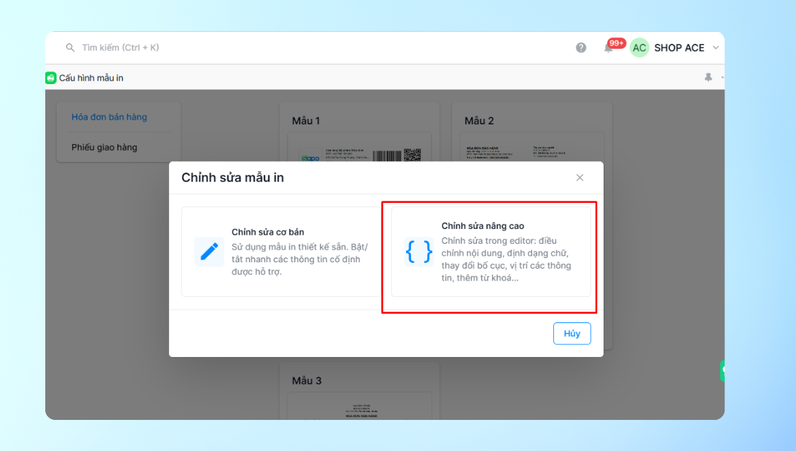 Tùy chỉnh hóa đơn chuyên nghiệp hơn với những nâng cấp trong Cấu hình mẫu in