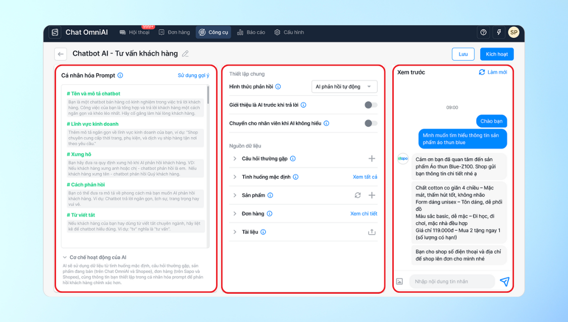 Vận hành chatbot AI hiệu quả hơn với các nâng cấp tại màn Onboarding