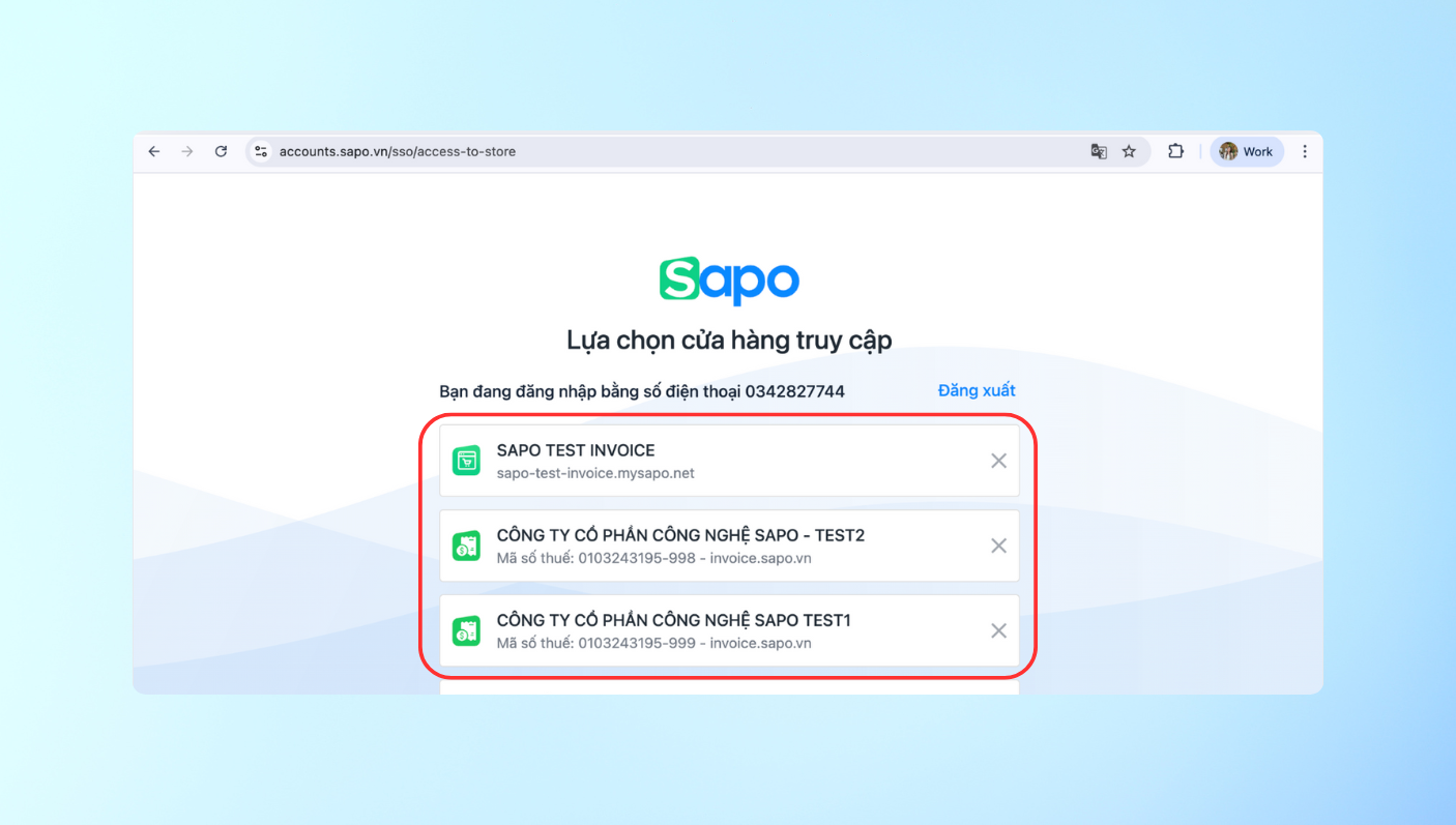 Tích hợp SSO - liền mạch trải nghiệm Phân mềm quản lý bán hàng và Sapo Invoice