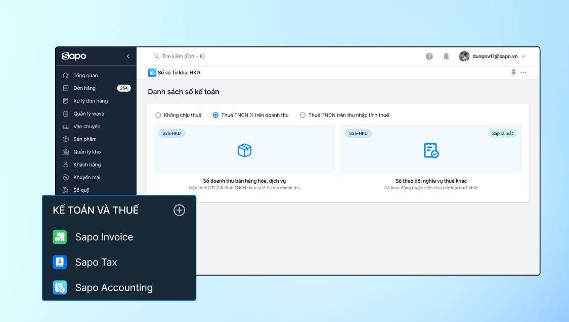 Ra mắt Sapo Tax: Giải pháp sổ sách kế toán theo Thông tư 152 và kê khai thuế chuyên biệt cho Hộ kinh doanh