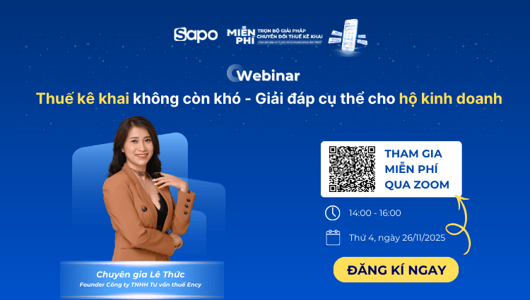 Webinar: “Thuế kê khai không còn khó. Giải đáp cụ thể cho hộ kinh doanh”