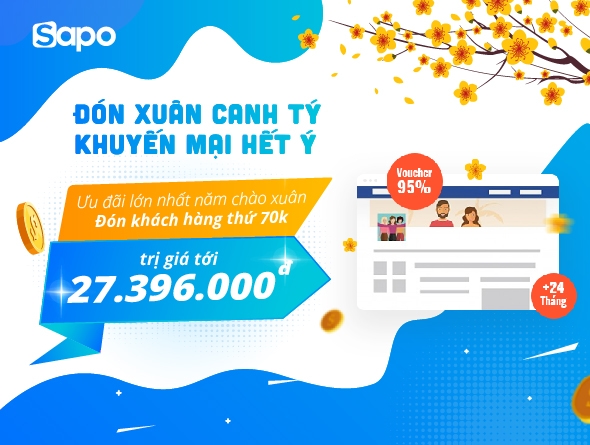 Sapo Chào Xuân Canh Tý - Khuyến mãi hết ý - Lì xì hết cỡ