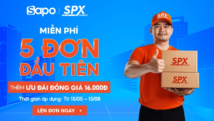 Miễn phí 5 đơn hàng + Ưu đãi đồng giá 16K cùng SPX trên Sapo Express